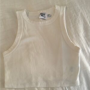 Princess Polly White Ribbed Tank Top